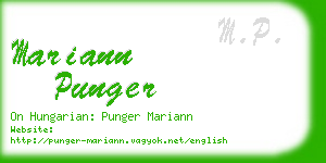 mariann punger business card